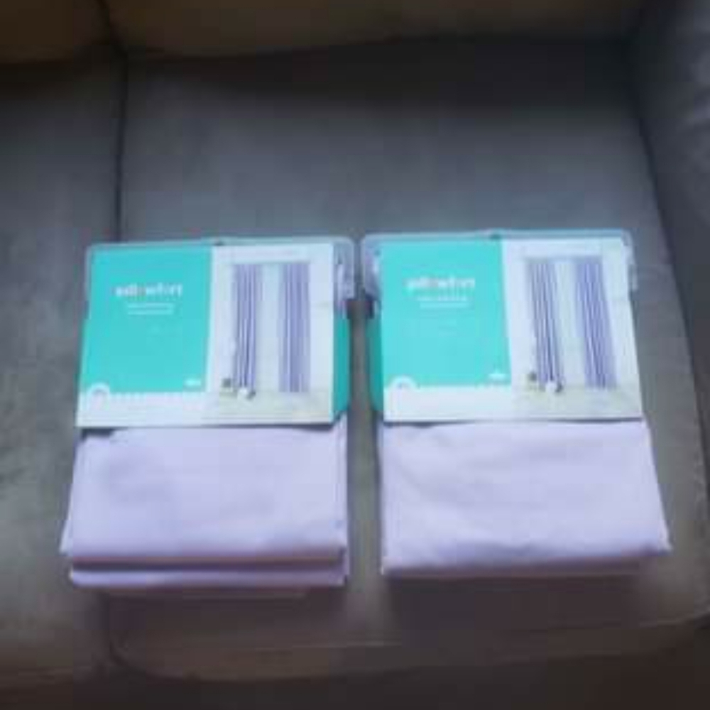 Pillowfort Twill Blackout Curtains - Lavender 84"